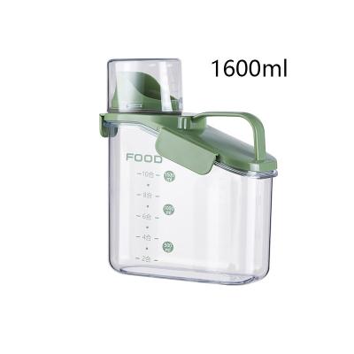 China Cereal Containers Storage Stackable Eco Friendly Plastic Lunch Containers 1600ML Green for sale