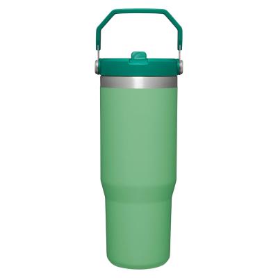 China Double Wall Vacuum Insulated Car Cup 40oz Portable Water Cup Green for sale