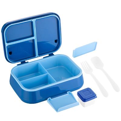 China Bento Box Design Leak-Proof Plastic Bento Lunch Box with 21.5*14*5*7.6cm Size for sale