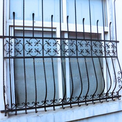 China Modern Steel Security Design Folding Grill Window Screen Iron Wrought Iron Windows for sale