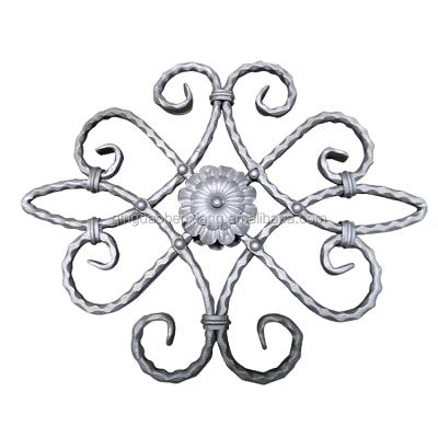 China Steel Power Coated Wrought Iron Ornamental Rosettes With Decorative Panels for sale