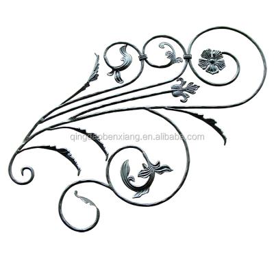 China New Design Easily Compiled Sprinkle Blow Coated Ornamental Iron Sand Steel Rosettes for sale