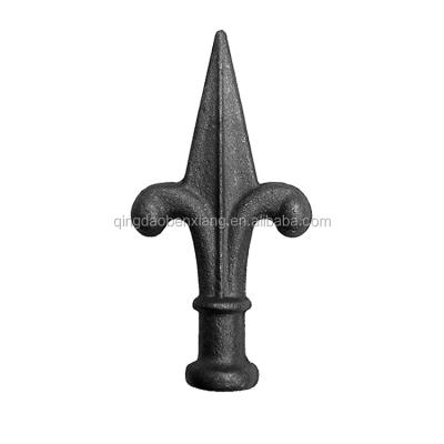 China Easily Assembled Hot Sale Wrought Iron Parts Casting Spearhead Accessories for sale