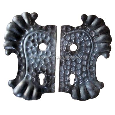 China Modern High Quality Wrought Iron Lock Plate Used On Iron Door for sale