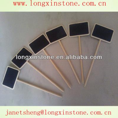 China Black Stone Slate Factory Wooden Mini T Labels for sale