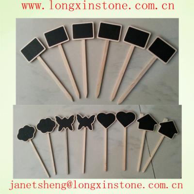 China Slate Wood Labels Black Stone Mini Board for sale