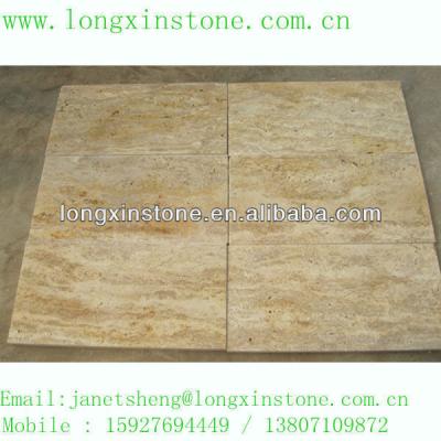 China Building decor material tumbled light yellow travertine stone floor tiles or natural stone flooring and stone pavers for sale