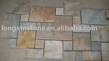 China Natural Rusty Slate Paving Stone Walkway Tiles / Floor Tiles / Stone 015 for sale