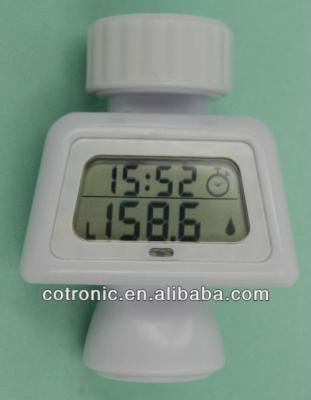 China ABS plastic digital faucet thermometer with water meter and timer for sale