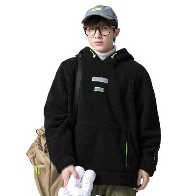 China Latest Price Streetwear Breathable Cheap Pullover Sweater Plus Size Mens Lamb Wool Hoodies for sale