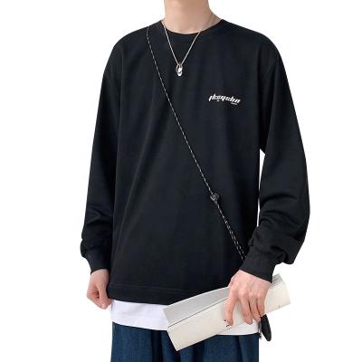 China Breathable in sleeve dropshipping stock mens lightweight hoodies long dropped shoulder pullover oversized sweatshirts for sale