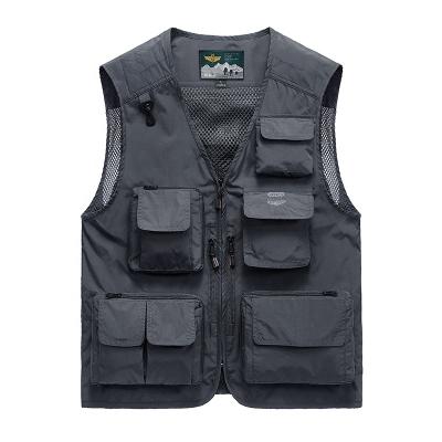 China Mesh Custom Flying Men Waistcoats Outdoor Sport Fashion Breathable Cargo Sleeveless Vest Package Fishing Vest Jacket for sale