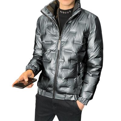 China 100% Down Collar Design Winter Men's Windproof Stand-Up Stand-Up Stand-Up Stand-Up Polyester Thick Jacket for sale