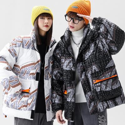 China Breathable Custom Pattern Printed Couple Jacket Polyester Breathable Plus Size Long Sleeve Stripper Jacket for sale