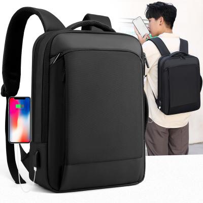 China With USB Wholesale Men's Backpack Computer Waterproof Customized Fashion Travel Business Laptop Bag For Man Women With Charging Port for sale