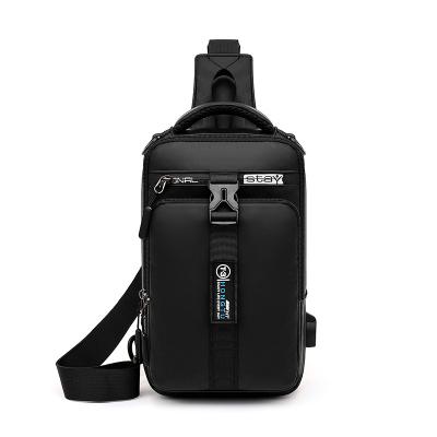 China waterproof & Tear Resistant Manufacturing Wholesale Customized Private LOGO Shoulder Fashion Men Chest Bag With USB for sale