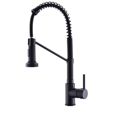 China Black Kitchen Sink Faucet Single Handle Blackened Pull Down Kitchen Sink Faucet With Sprayer Kitchen Grifo Faucet for sale