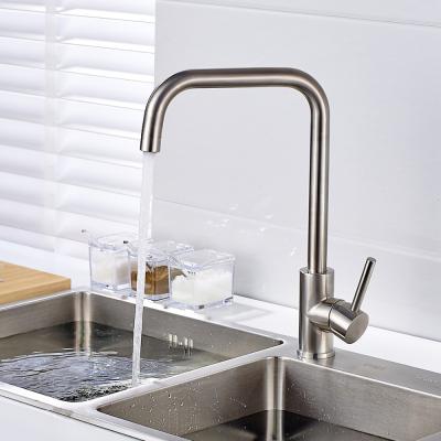 China Wholesale and Retail Thermostatic Faucets Fapully best quality 304 stainless steel nickel brushed deck mounted water taps for kitchenaid for sale