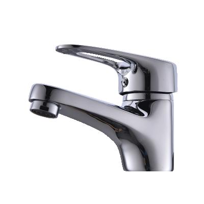 China Contemporary Single Handle Basin Mixer Taps Chrome Chrome Basin Mixer Tap Durable Single Handle Metered Basin Faucet Mixer for sale