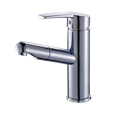 China Metered Faucets Fapully Sanitary Brand New Deck Mounted Single Lever Cold-Hot Chrome Polished Pull Out Basin Faucet griferia M202C for sale