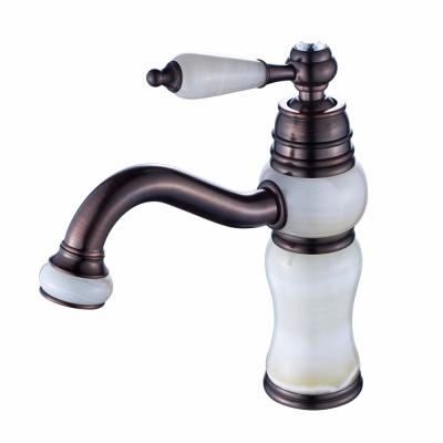 China New Goods Jade Basin Metered Tap or Faucet Single Taps Copper Bathroom Faucet for sale