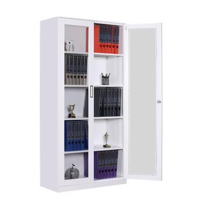 China Steel (Waist) Metal Filing Cabinet 2 Door Adjustable Office Storage Cabinet File Cabinet for sale