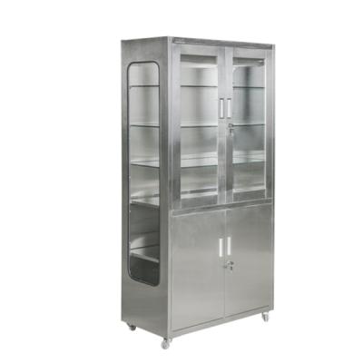 China Modern medical cupboard SFD-852 stainless steel instrument cabinet with wheels for hospital for sale