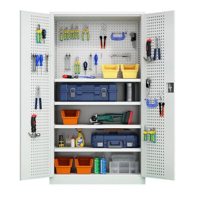 China Steel Storage Adjustable Workshop Metal Tool Cabinet (Size) Tool Organizer Cabinet With 2 Door for sale