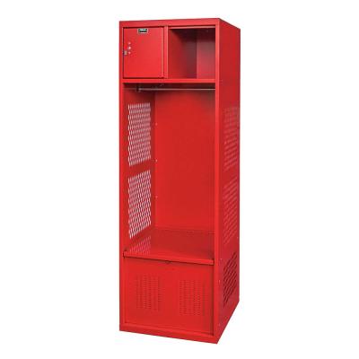 China Communal facilities relay red sport football gear open locker with clothes rail for sale