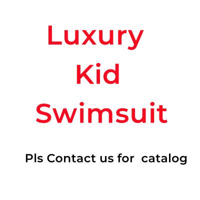 China Luxury Designer New Kid Little Girl Swimsuits Breathable 2 Pieces For Kids Famous Brand Swimsuits And Swimming Wear for sale