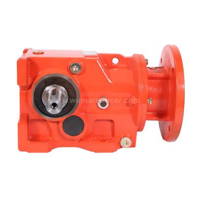 China Hotels High Efficiency Motor Gear Deceleration Box Helical Bevel Shaft Gearbox With Solid Shaft for sale