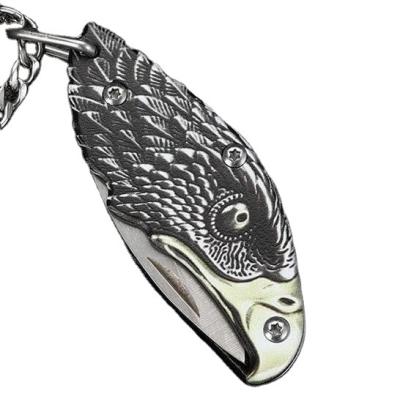 China Non-variable Durable Folding Knife Key Ring Pendant Use 4cr14mov Folding Knife for sale