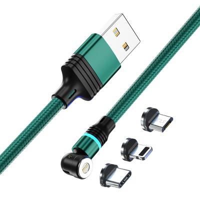 China Mobile Phone Strong Magnetic Suction Factory Price 1m 2m Led 3 In 1 Usb Magnetic Cable for sale