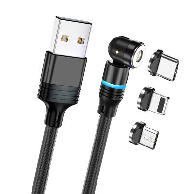 China Mobile Phone Promotion Price Strong Magnetic Suction 1m 2m Led 3 In 1 Usb Magnetic Cable for sale