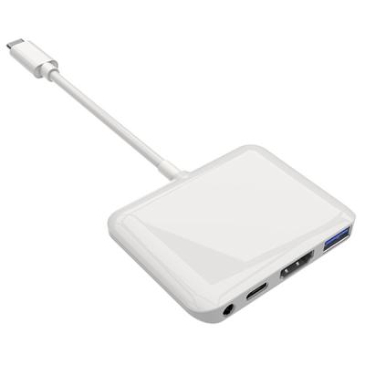 China Wholesale Price 4 in 1 HUB, Dongle, Input: Type C Output: Type C Hd-MI USB 3.0, Audio Jack HUB for sale