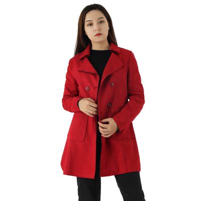 China Wholesale Winter QUICK DRY QUICK DRY Wholesale Korean Slim Coat Fashion Ladies Lapel Style Overcoat Long Suede Coat for sale