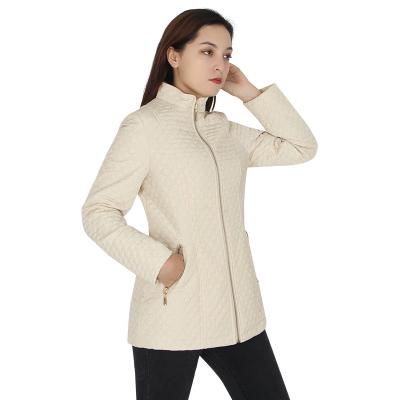 China Stylish women's quilted jacket waterproof women's warm jackets wholesale fashion clothes to hold down coat collar zippers for ladies for sale