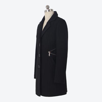 China Winter Korean Women's Long Cashmere Coat Fashion Outerwear Breathable Thick Casual Elegant Black Woolen Overcoat Women's Jacket for sale