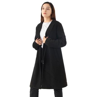 China Fashion Two Button Anti-Wrinkle Coat Woman Slim Wool Coat Long Casual Anti-Wrinkle Design Cashmere Overcoat for sale