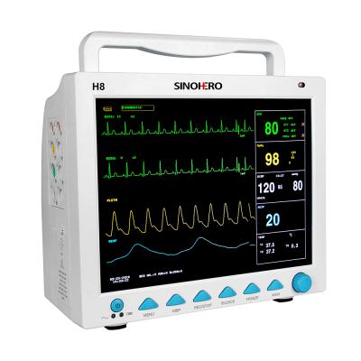 China Analysis Equipment CE ISO Approved 12.1” RP 6 Multi Parameters Temperature RESP Patient Monitor ECG SPO2 NIBP Touch Screen Patient Parameter Monitors for sale