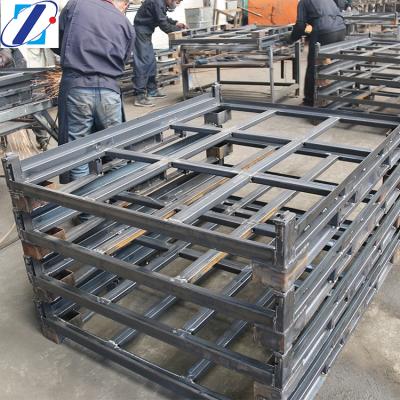 China Two Way Entry 1100*1100 Single Faced Strong Metal Transport Pallet for sale