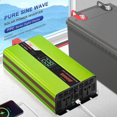 China Dual 5V USB Output Sunchonglic Sine Wave Power 12v DC 220v Invert AC 2000w 2000 Watt Pure Sine Wave Inverters for sale