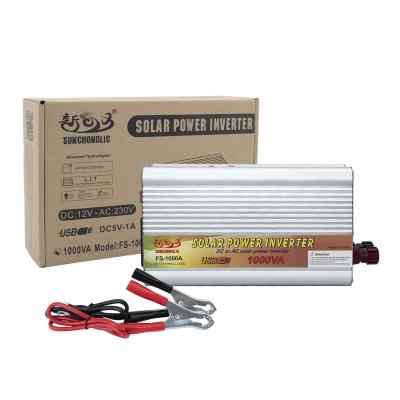 China Home Appliance/Manufacturer DC Invert AC 12v 220v 1000va 1000w 1kw Off-grid Sunchonglic System Off Grid Sine Wave Modified Power Inverter With USB for sale