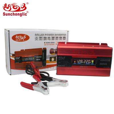 China 5V 1A USB Output Sunchonglic 220V Solar Power Inverter 12V DC To AC 500w Modified Sine Wave 500va Off Grid Invert for sale