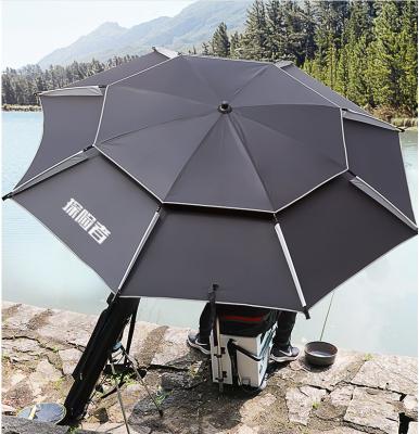 China Folding 2.2m Popular Fishing Umbrella Rainproof Sunshade Umbrella Anti Storm Sunshade Ultraviolet Umbrella for sale