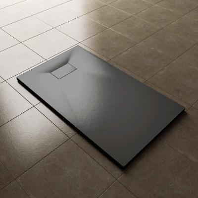 China Modern Medium Shower Tray Resin Stone Hotel Bath Shower Pan Solid Surface Bottoms for sale