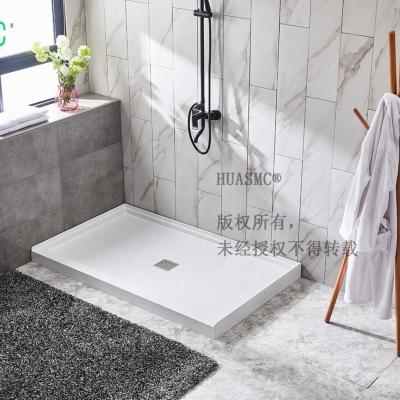 China Cheap Shower Base Custom Made US Size Bathroom CUPC SMC Shower Tray White Shower Pan for sale