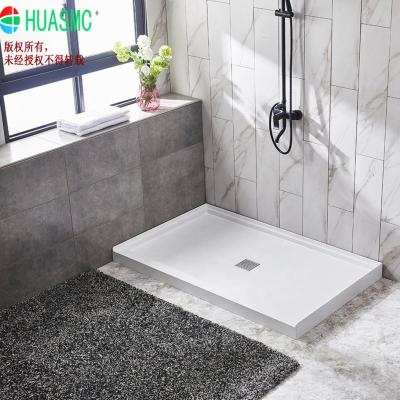 China Modern Shower Base Solid White Glasstone SMC American Popular For Bathroom for sale