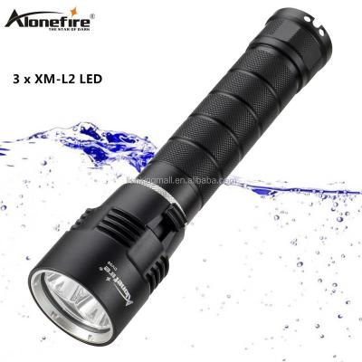 China Emergency Alonefire DV55 3x XM-L2 Led Outdoor Hunting Flashlight 100m Dive Flashlight 100m Diving High Power 30W Fill Light Torch Underwater Lighting Lamp for sale