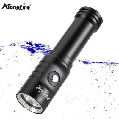 China Emergency Alonefire DV57 XM-L2 Led Diving Flashlight 100m Waterproof Outdoor Travel Rise Mini Underwater Fill Light Dive Torch Scuba Lamp for sale